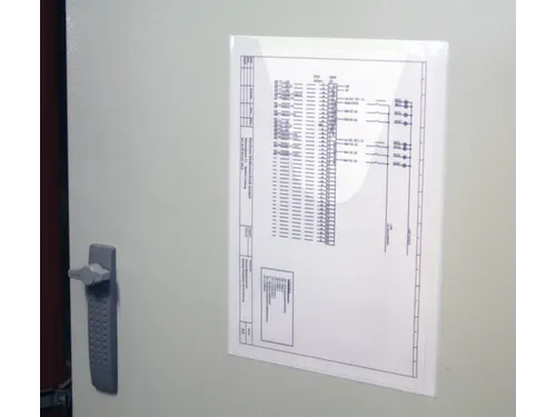 hoes voor schakelschema’s,DIN A4,staand,achterzijde zelfklevend,PVC