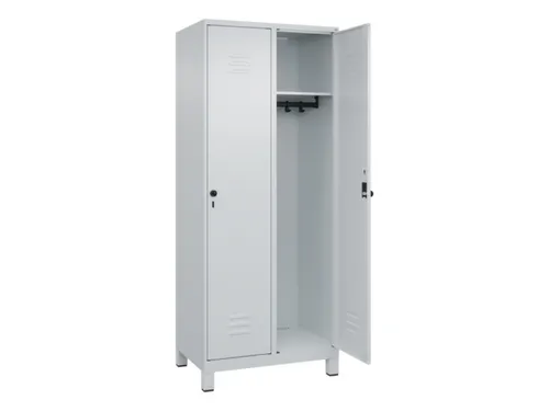 locker,HxBxD 1950x800x500mm,2vak,vak B 400mm,draaigrendel,voeten