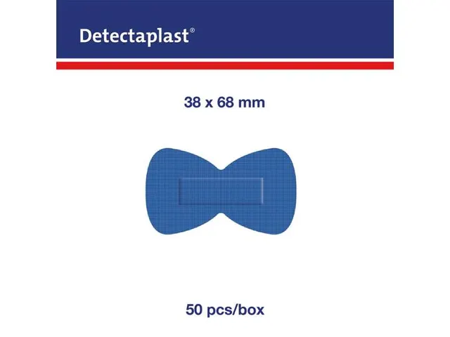 Detectaplast 8245 vlinder textielpleister elastisch blauw 50 stuks