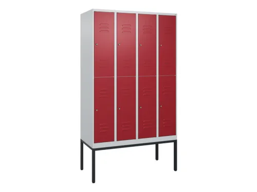 dubbeldekse locker,HxBxD 2120x1200x500mm,4x2vak.,vak B 300mm,cil.-slot