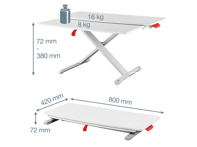 Zit-sta bureau Leitz Ergo Cosy met schuiflade