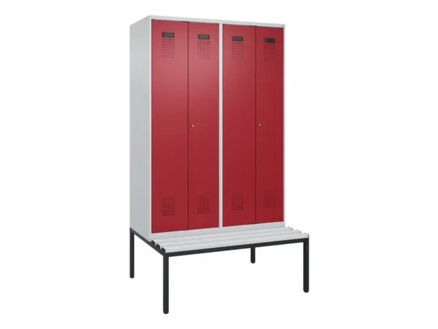 armoire vestiaire avec banc noir et blanc,HxlxP 2120x1200x815mm