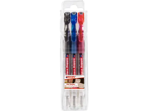 Gelschrijver edding 2185 0.7mm assorti etui à 3 kleuren (001-003)