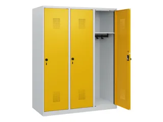 schoollocker,HxBxD 1530x1200x500mm,3vak,vak B 400mm,draaigrendel - 1