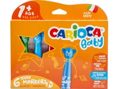 Viltstift Baby Teddy, Doos à 6 Stuks Assorti Kleuren