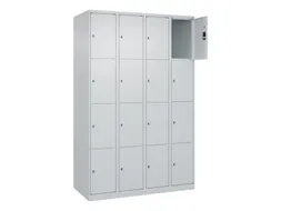 lockerkast,HxBxD 1850x1200x500mm,4x4vakken,vak B 300mm,cil.-slot