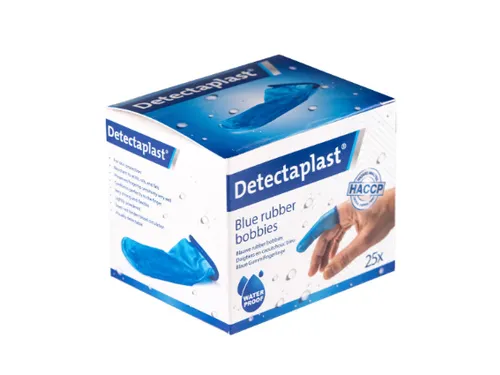 Vingerbobs Rubber Latexvrij Blauw Pak van 25 stuks Universele Maat