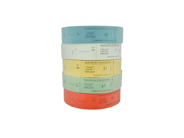 Garderobebonnen Combicraft nummering 1 t/m 500 groen 500 stuks