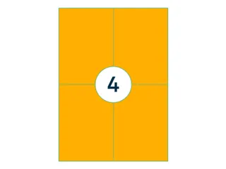 Etiket Rillprint 105x148mm fluororanje 400 etiketten - 4