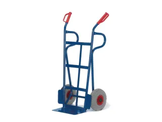 steekwagen 250kg steekplaat 400x180mm gewelfd staal TPE-banden - 1