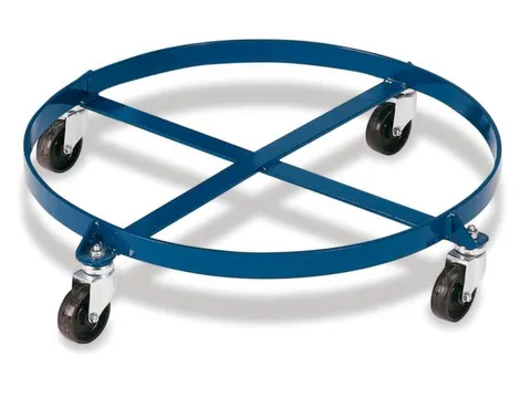 Vatenroller V. 200-l-vat Laadvlak 610mm Open 4 Zwenkwieltjes/2 Remmen