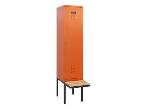 locker met bank,HxBxD 1950x400x815mm,1vak,vak B 400mm,cilinderslot