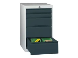 ladekast HxBxD 800x500x600mm 5laden cilinderslot RAL7035 front RAL7016