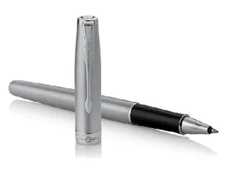 Rollerpen Parker Sonnet Stainless Steel CT Finish Fijn - 5