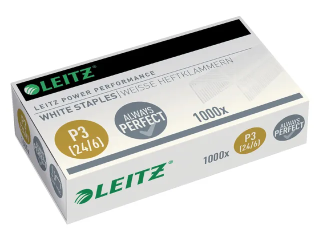 Nieten Leitz P3 24/6 wit 1000 stuks
