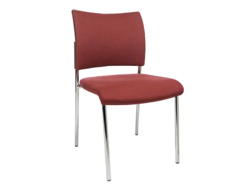 Bezoekersstoel Stof Bordeauxrood Zitting 430x480x450mm