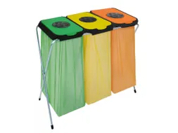 Afvalzakhouder EKOthinks 390 Liter groen geel oranje