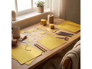 Glitterkarton Kangaro Arabisch goud 50x70cm pak à 10 vel - 7
