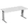Bureau C-Poot HxBxD 680-800x1600x800mm Decor Lichtgrijs Zilverkleurig