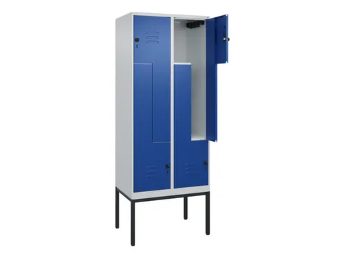 Z-garderobekast,HxBxD 2120x800x500mm,vak B 200/400mm,draaigrendel