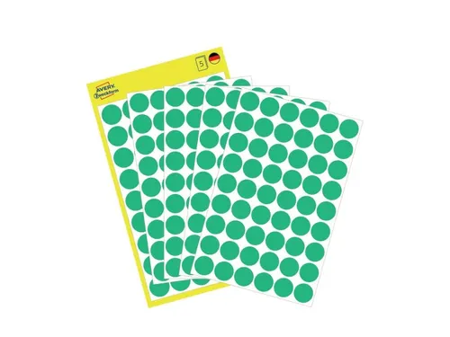 Etiket Avery Zweckform 3143 Rond Ø12mm Groen 270 Stuks