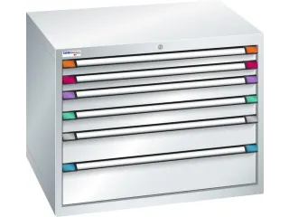 ladekast HxBxD 800x1005x695mm 6laden slot RAL7035 front RAL7035 - 2
