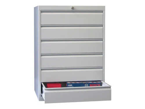 ladekast HxBxD 1000x715x600mm 6laden slot RAL7035 front RAL7035