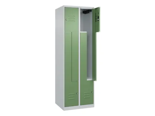 Z-garderobekast,HxBxD 1850x600x500mm,vak B 150/300mm,cil.-slot