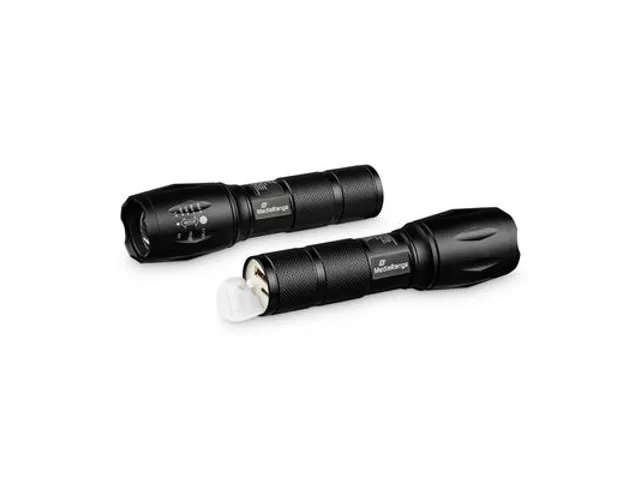 Mediarange LED zaklamp met powerbank 1.800mAh Zwart