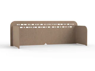 Akoestisch PET-vilt scheidingsscherm L 150x55cm beige - 1