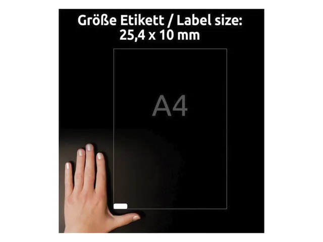 Etiket Avery zelfklevend 25,4x10mm wit permanent 20 vel 189 etiketten