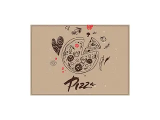 Placemat 45x32cm PVC Pizza Abstract 6 Stuks - 1