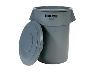universele container,208l,HxØ 840x675mm,romp PE grijs - 3
