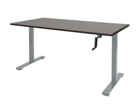 Dextro Slinger Bureau Zit-sta T-poot 140x80 Logan Eiken 25mm Alu