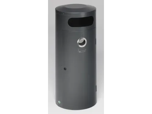 Combi-Asbak 70 Liter 1045x420mm Antiek-Zilverkleurig Afsluitbaar Staal