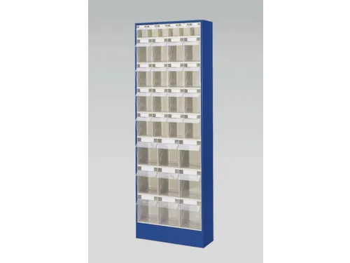 Transparante Magazijnbakken 31Bakken Abs-Kunststof Corpus Ral5010