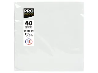 Servet Pronappe 1/4 vouw 2-laags 380x380mm 40 vel wit - 1