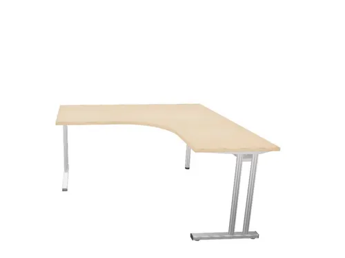 bureau in vrije vorm,HxBxD 740x1600x1600mm,vrije vorm,NE-esdoorn