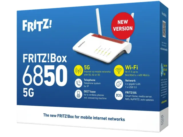 AVM FRITZ!Box 6850 5G V2 Wi-Fi Router
