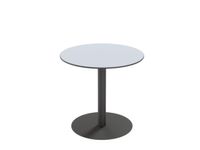 outdoor-tafel HxØ 750x800mm rond schotelvoet matzwart blad grijs