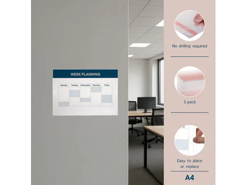 Posterhouder Sleeve A4 Multi-Surface Liggend Acryl