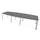 vergadertafel,HxBxD 740x3200x1400mm,vatvormig,MS-donkergrijs
