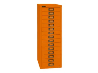 kantoor-ladekast HxBxD 860x279x380mm 15 laden romp oranje staal - 1