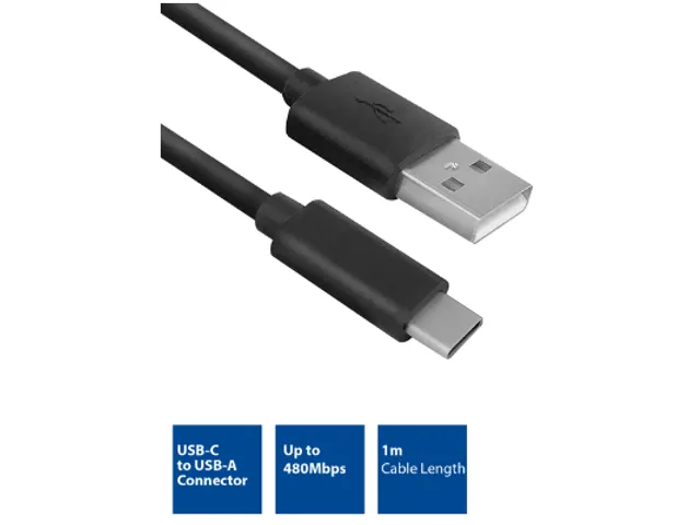 Kabel ACT USB 2.0 USB-A naar USB-C 1 meter
