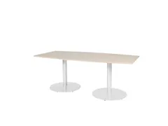 Linesto Vergadertafel Vaste Hoogte 200x100 Ton Robson Eiken 25mm Wit