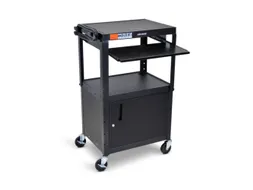 bijzetwagen,HxLxB 610-1060x610x460mm,zwart,2niveau(s)