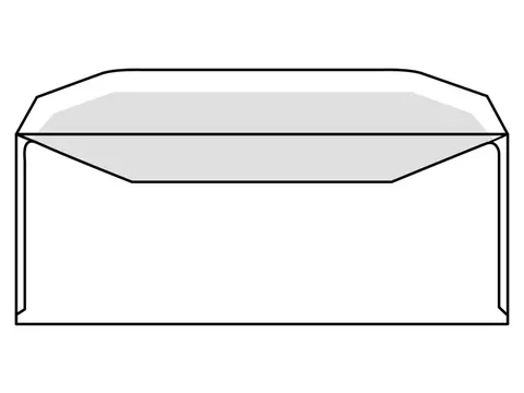 Envelop Venster 114x229mm Venster Rechts wit gegomd