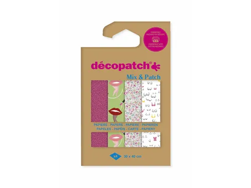 Hobbypapier Décopatch 30x40cm set à 4 vel thema Ode aan de vrouw