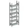 magazijnstelling,grondveld,HxBxD 2200x806x336mm,vakl. 80kg,6xlegbord