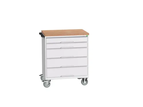 gereedschapswagen 980x800x600mm multiplexblad 6 laden RAL7035+RAL7035